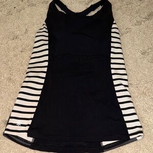 Athleta Black and White Striped Women's Top